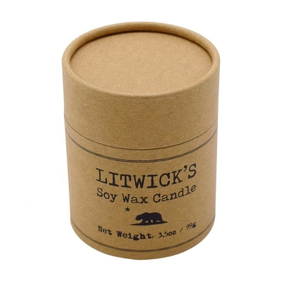 cilindro do papel da vela 3.5oz que empacota Logo Kraft Paper Tube Boxes feito sob encomenda