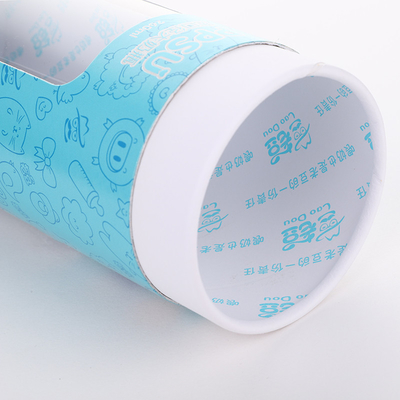 tubo do papel 100ml que empacota com janela, caixa de papel de gravação da janela do PVC