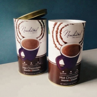 Latas compostas de papel herméticas, recipientes do cilindro do cartão de 63mm